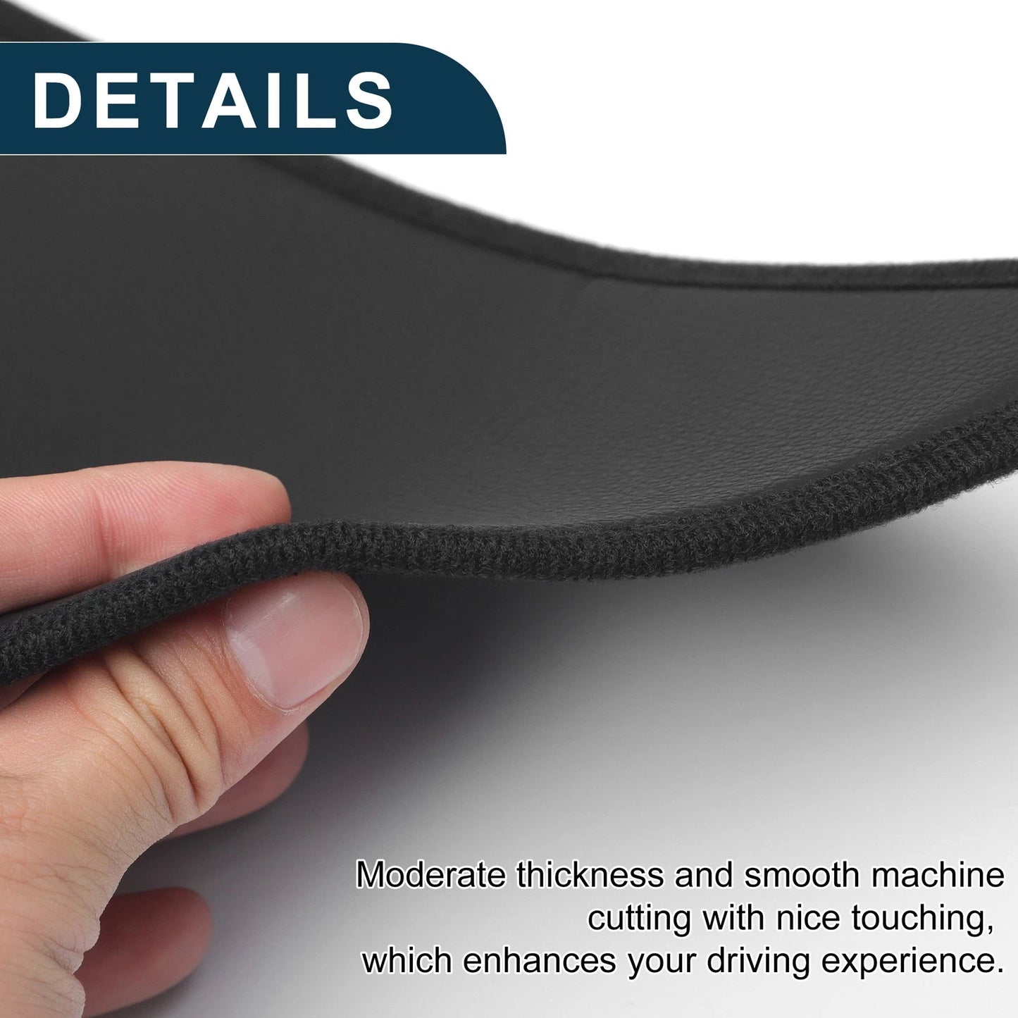 Car Door Anti Kick Pad Sticker Protector for Ford Mustang (2015) - Black