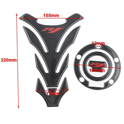 Grip Fuel Tank Pad Cap Cover Decal for Yamaha YZF1000 YZF-R1 R1M (2015-2023)