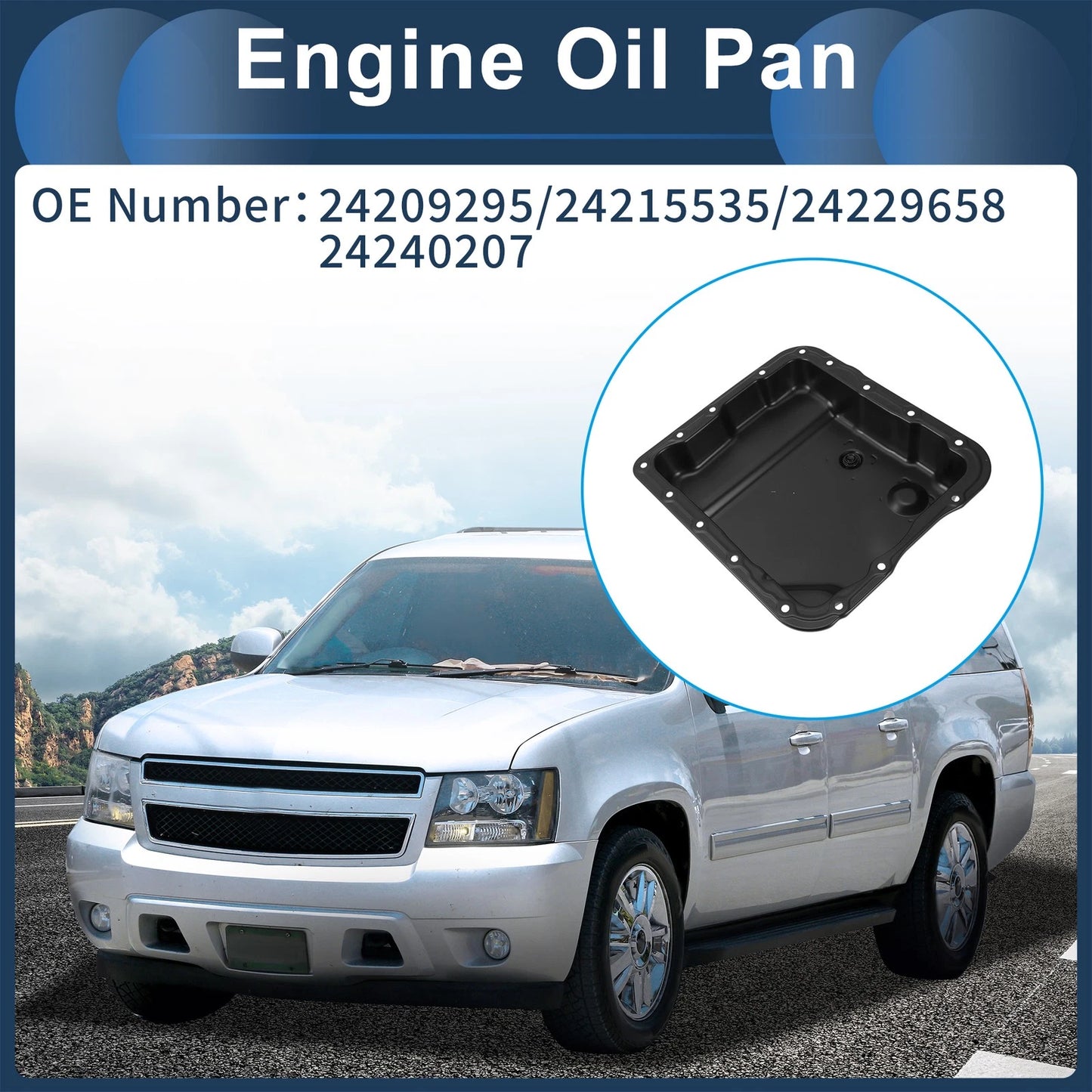 1 Pcs Engine Oil Pan for Chevrolet Suburban 1500 (2007-2008)