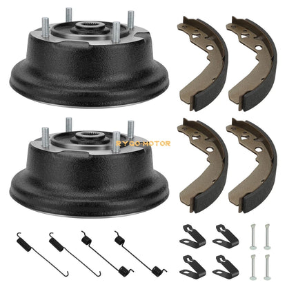 2 x Rear Drums & Shoes for Kawasaki KAF400 Mule 600 610 (2005–2016)