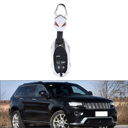 Silver 5-Button Smart Key Fob Shell Cover for Jeep Grand Cherokee (2014-2023)