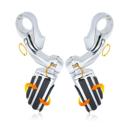 1-1/4" Short Angled Mount Highway Engine Guard Footpegs for Harley Touring (2009-2023)