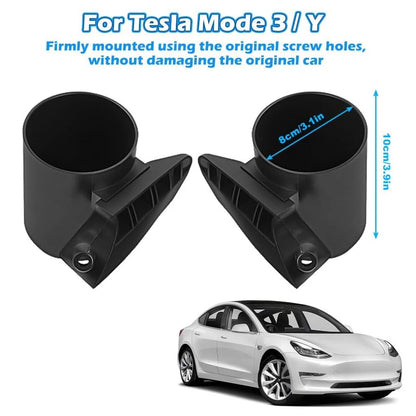 Drink Cup Holders for Tesla Model Y (2021-2023) & Model 3 (2017-2023)  Black