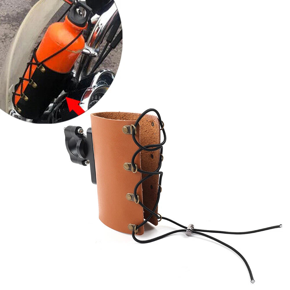 Universal Motorcycle Cup Holder for Harley - Yellow Brown Handlebar Accessory