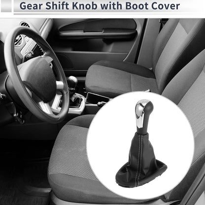 Speed Gear Shifter Knob W/ Cover for Chevrolet Spark (2011-2015) Faux Leather