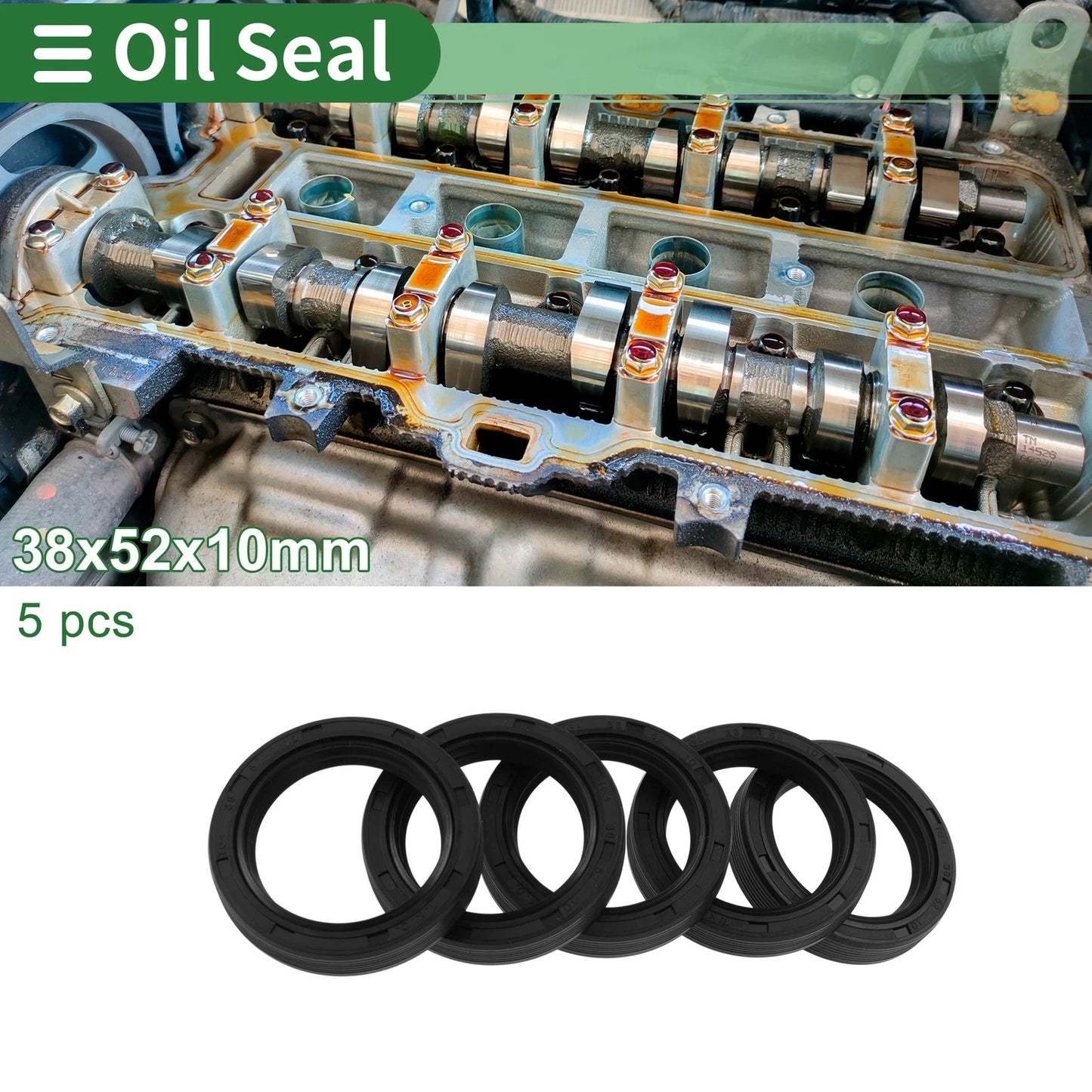Oil Seal 38x52x10mm Seal Ring Rotary Shaft Seal NBR Rubber