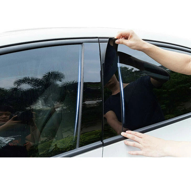 6 x Black Pillar Posts Door Window Trim for Chevrolet Malibu (2016–2021)