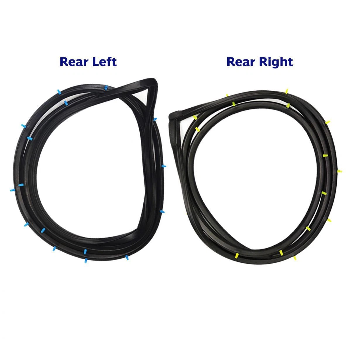 Door Rubber Weatherstrip Seal Rear L+R Fits Datsun Sunny B210 120Y 4D Sedan D05