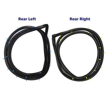 Door Rubber Weatherstrip Seal Rear L+R Fits Datsun Sunny B210 120Y 4D Sedan D05