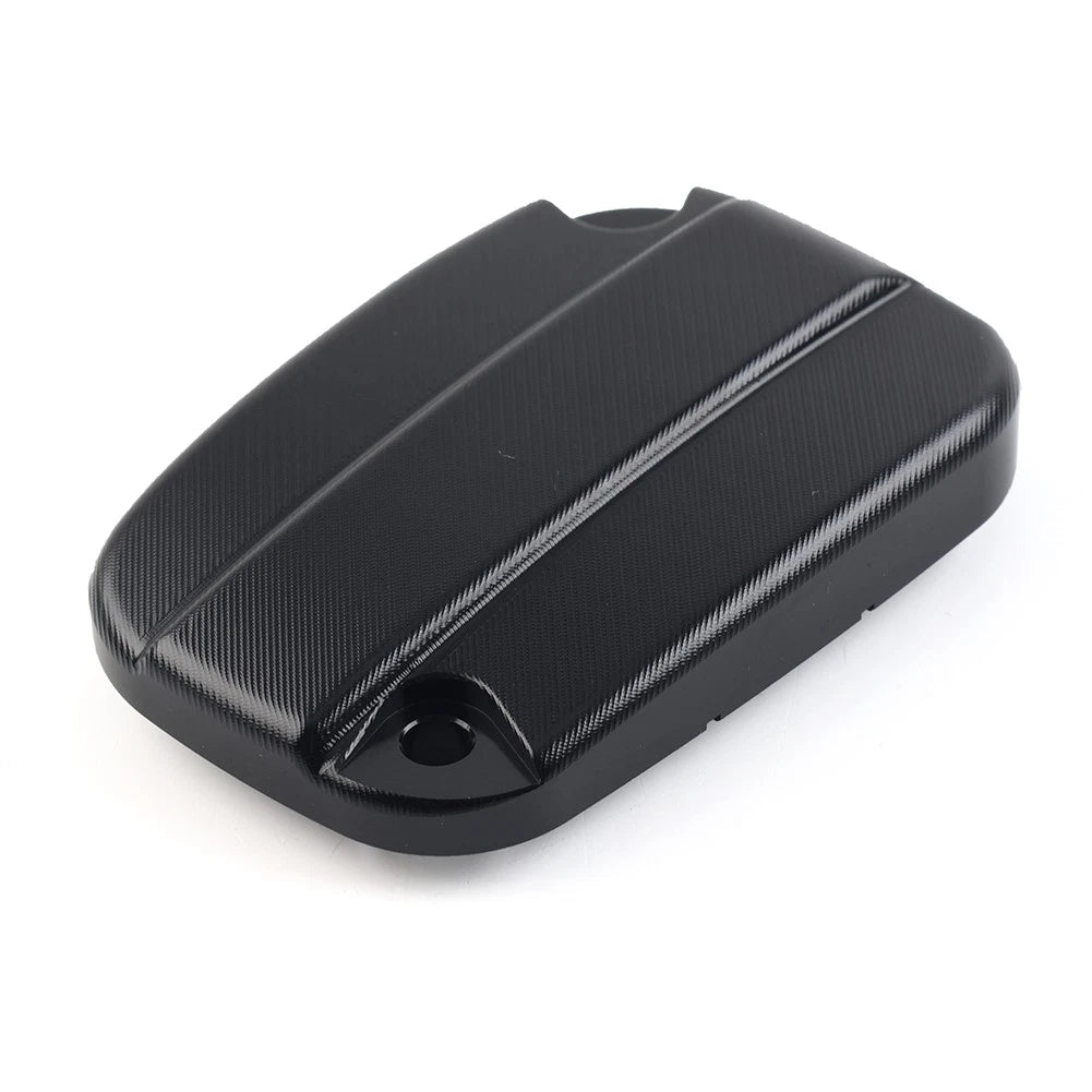 Black Brake Cylinder Reservoir Cover Cap for Harley Touring Road King Road Glide