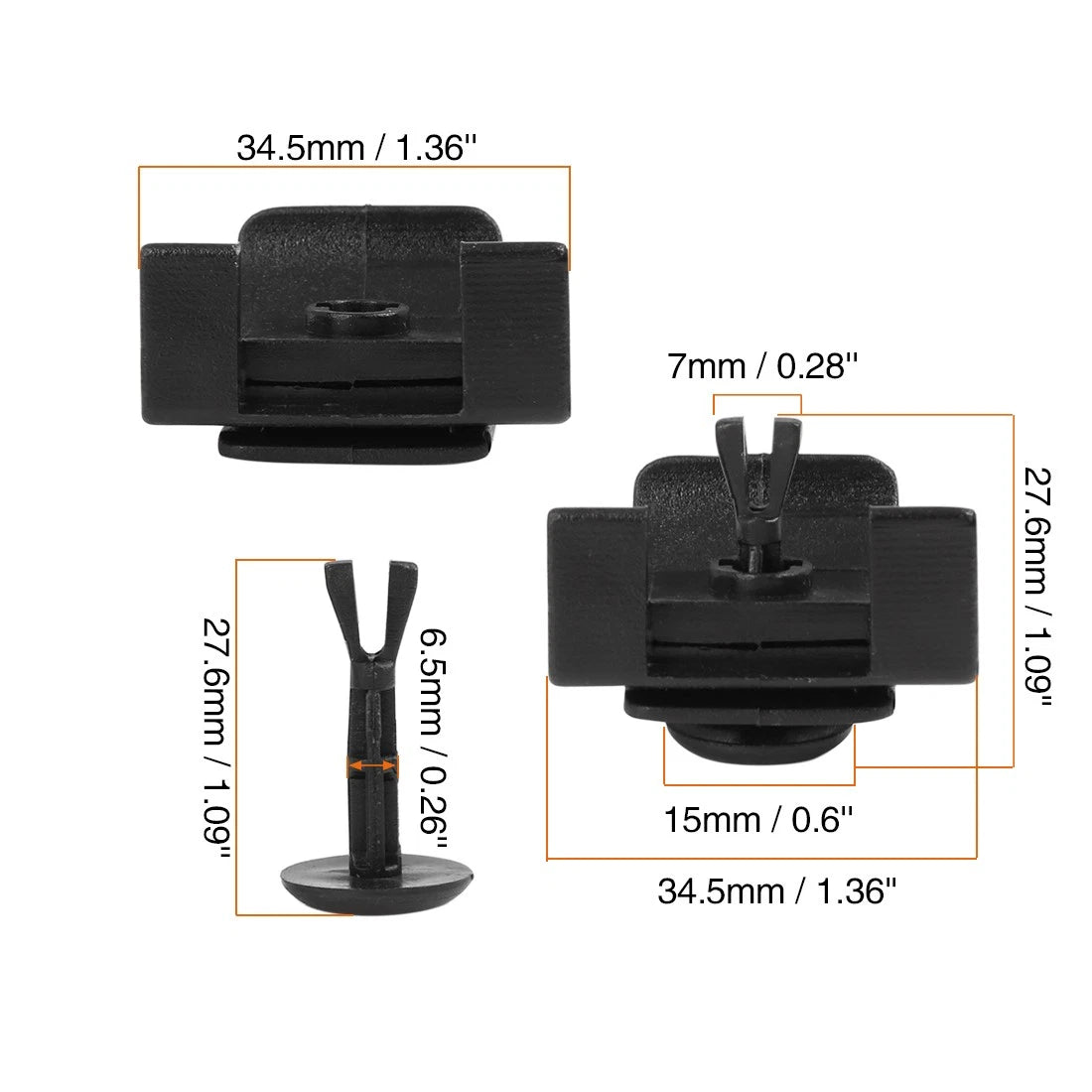5 x Front Mudguard Bumper Cover Clips for Toyota
