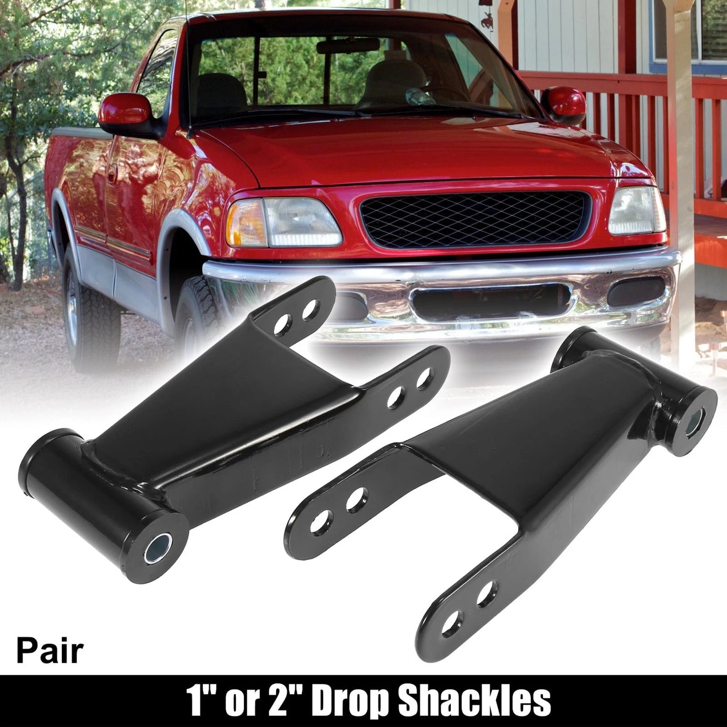 1" to 2" Adjustable Drop Shackles for Ford F-150 (2015-2019)