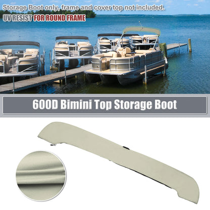 Boot Cover / 97–103 in / Bimini Top Storage with Light Hole Beige for Boat