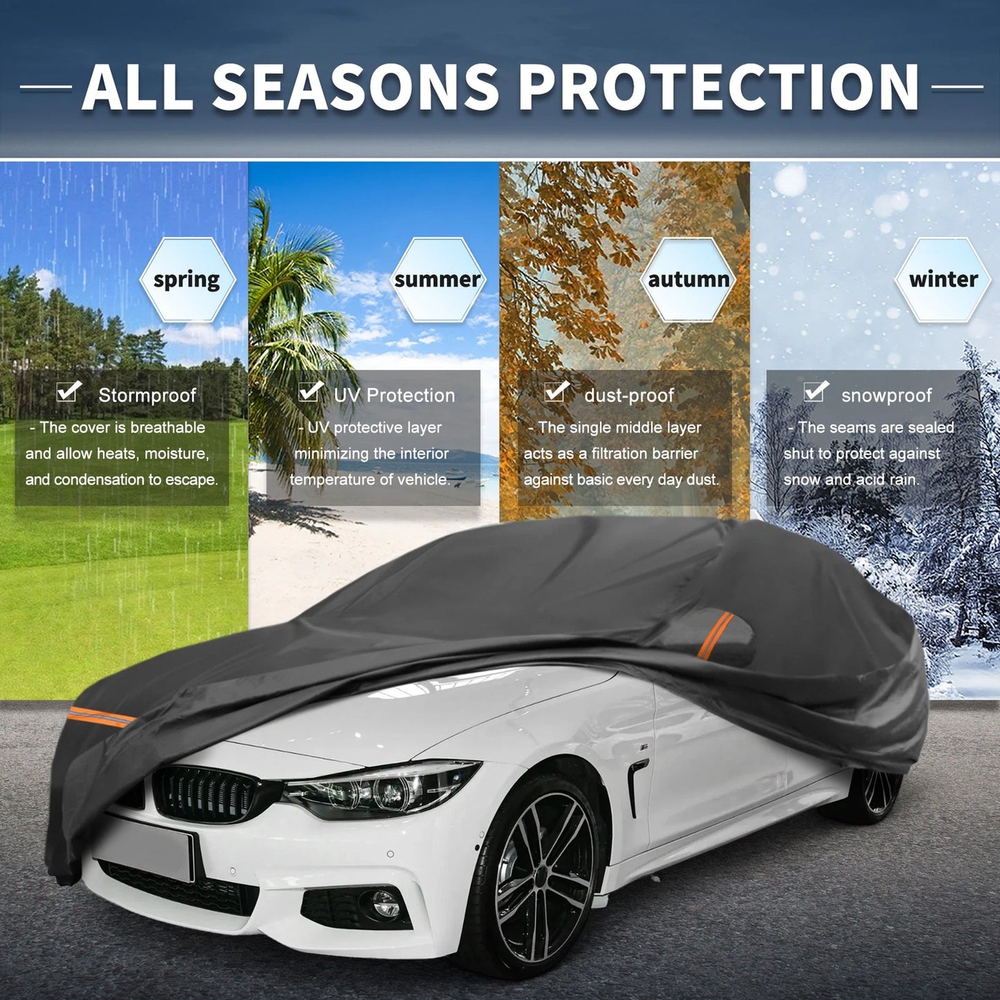 Waterproof Spunlace Cotton Car Cover for BMW 4er F30/F31 (2013-2020)