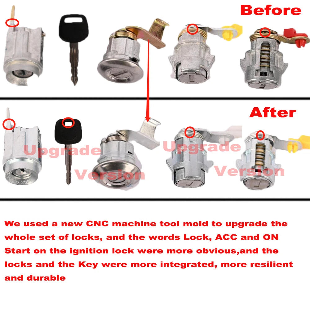 2 x Ignition Door Locks & Gas Lock with 2 Keys for Toyota Pickup (1987–1997)