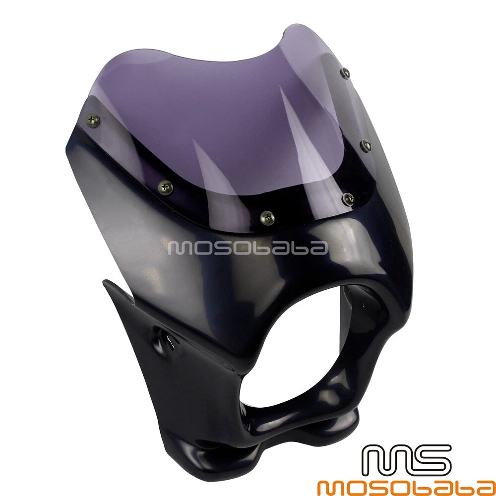 Motorcycle Headlight Fairing ABS Black for Honda Yamaha Suzuki Kawasaki (50)