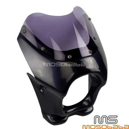 Motorcycle Headlight Fairing ABS Black for Honda Yamaha Suzuki Kawasaki (50)