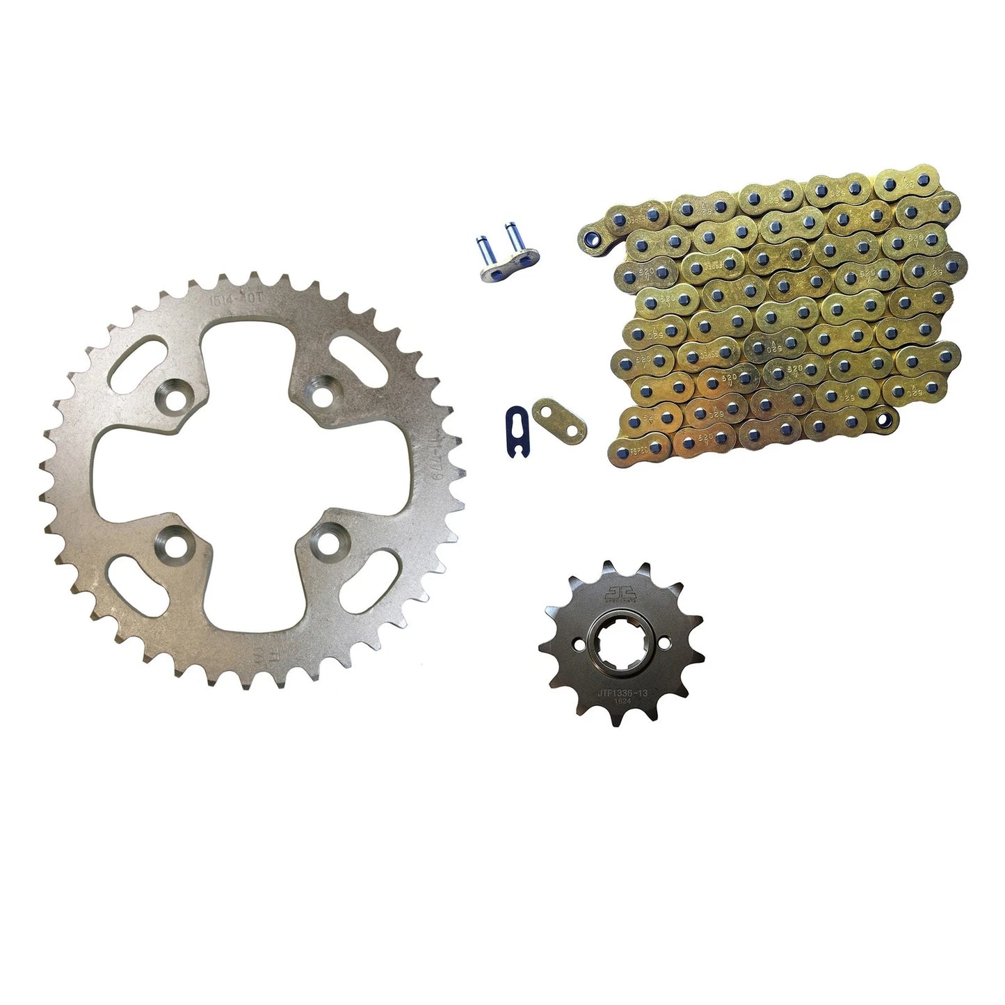 Gold 520x90 Drive Chain & 13/40 Sprockets for Honda ATC350X (1986–1986)