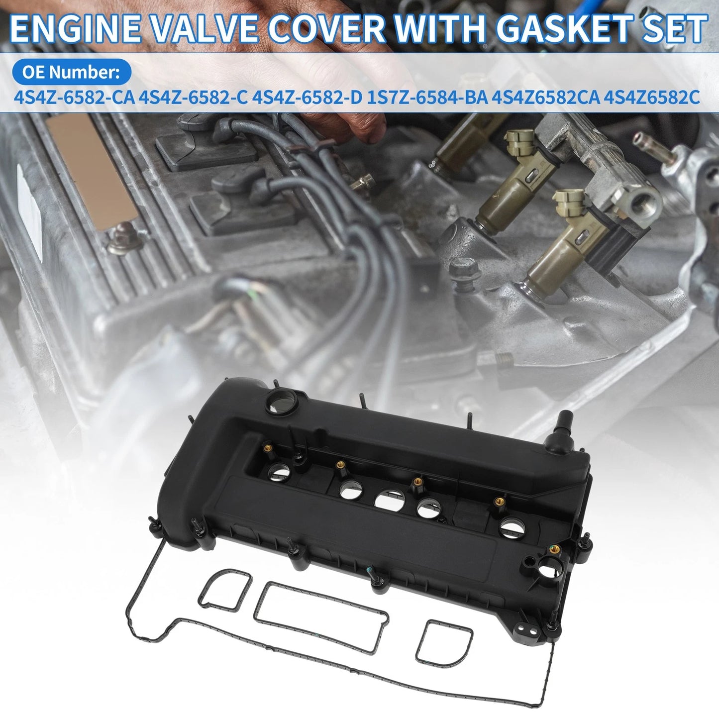Engine Valve Cover for Ford Escape 2.3L (2005-2008) Black
