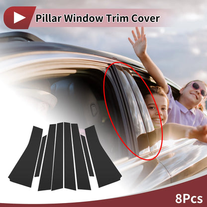 8 Pcs Car Door Pillar Window Trim for Toyota Wish AE20 (2009–2017)