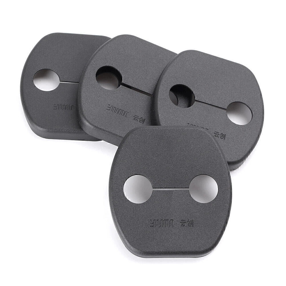 Door Lock Cover Pad Guard Protector Black for Nissan Qashqai (2008-2011)