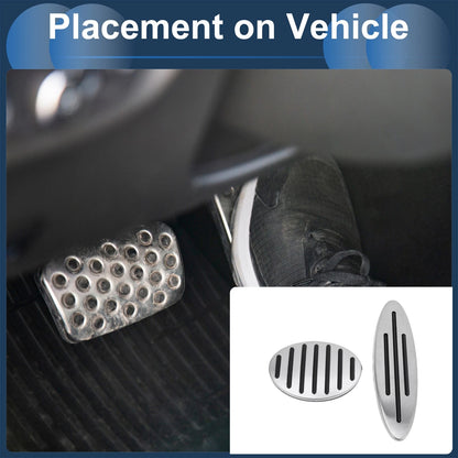 Automatic Footrest Pedals Cover Set for Mini R57 F57 (2009-2023) Silver Tone