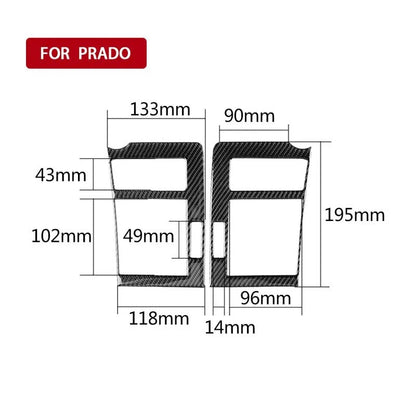 Carbon Fiber Side Air Condition Outlet Vent Trim fit For Land Cruiser Prado