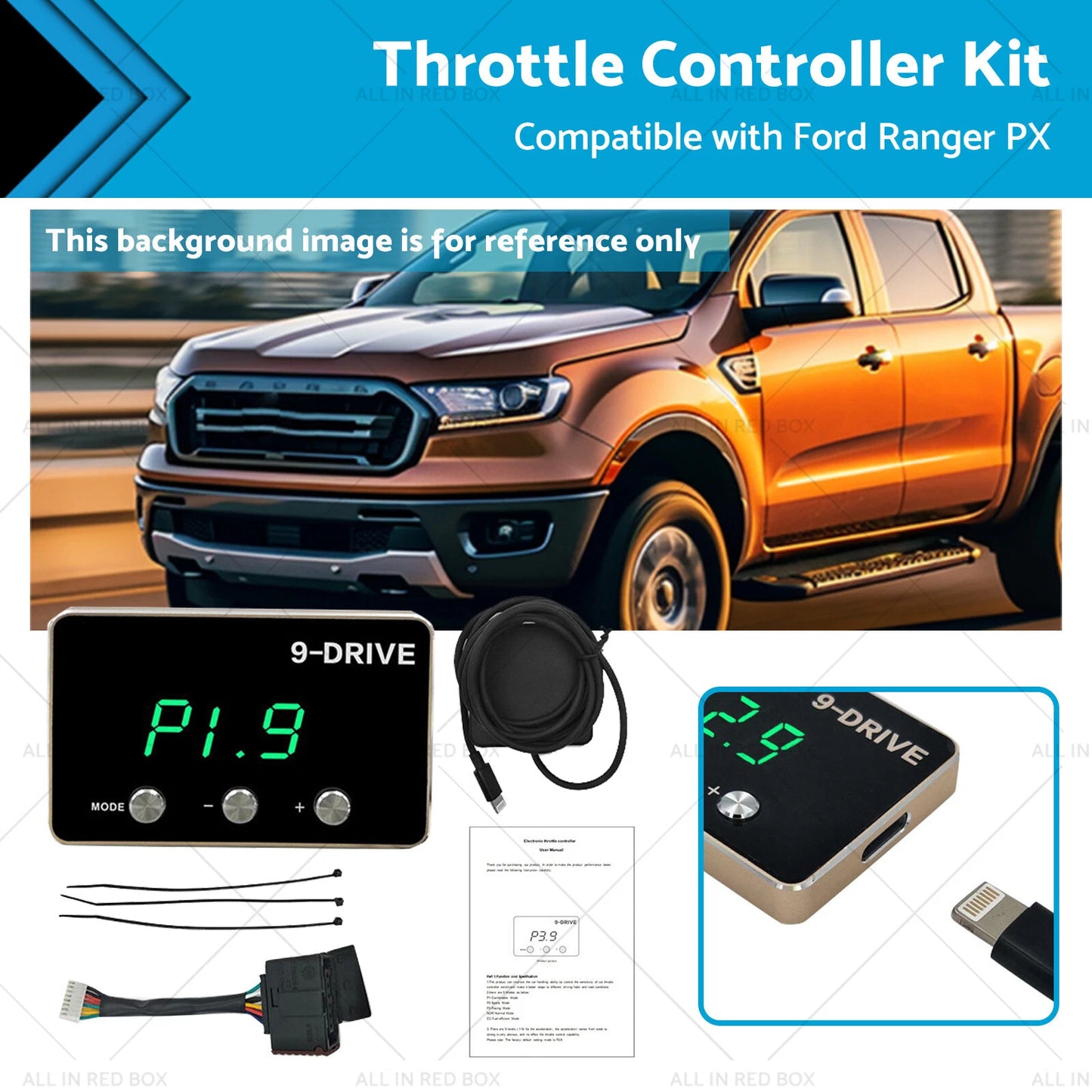 EVC Throttle Controller for Ford PX Ranger (2011-2021)
