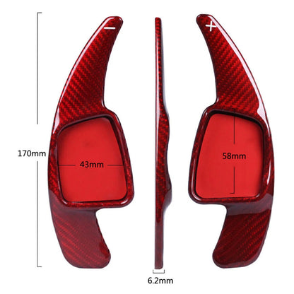 Steering Wheel Shift Paddle Extensions  Red Carbon Fiber for Audi A3 A4 Q7 TTS