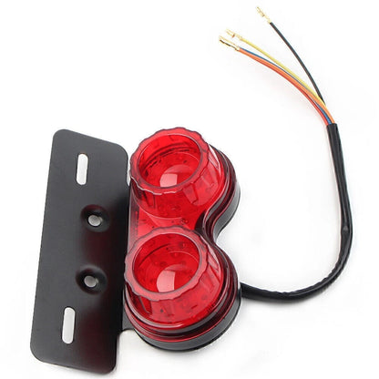 Integrated Tail Light Dual Turn Signal Brake License Plate Lamp for Motor