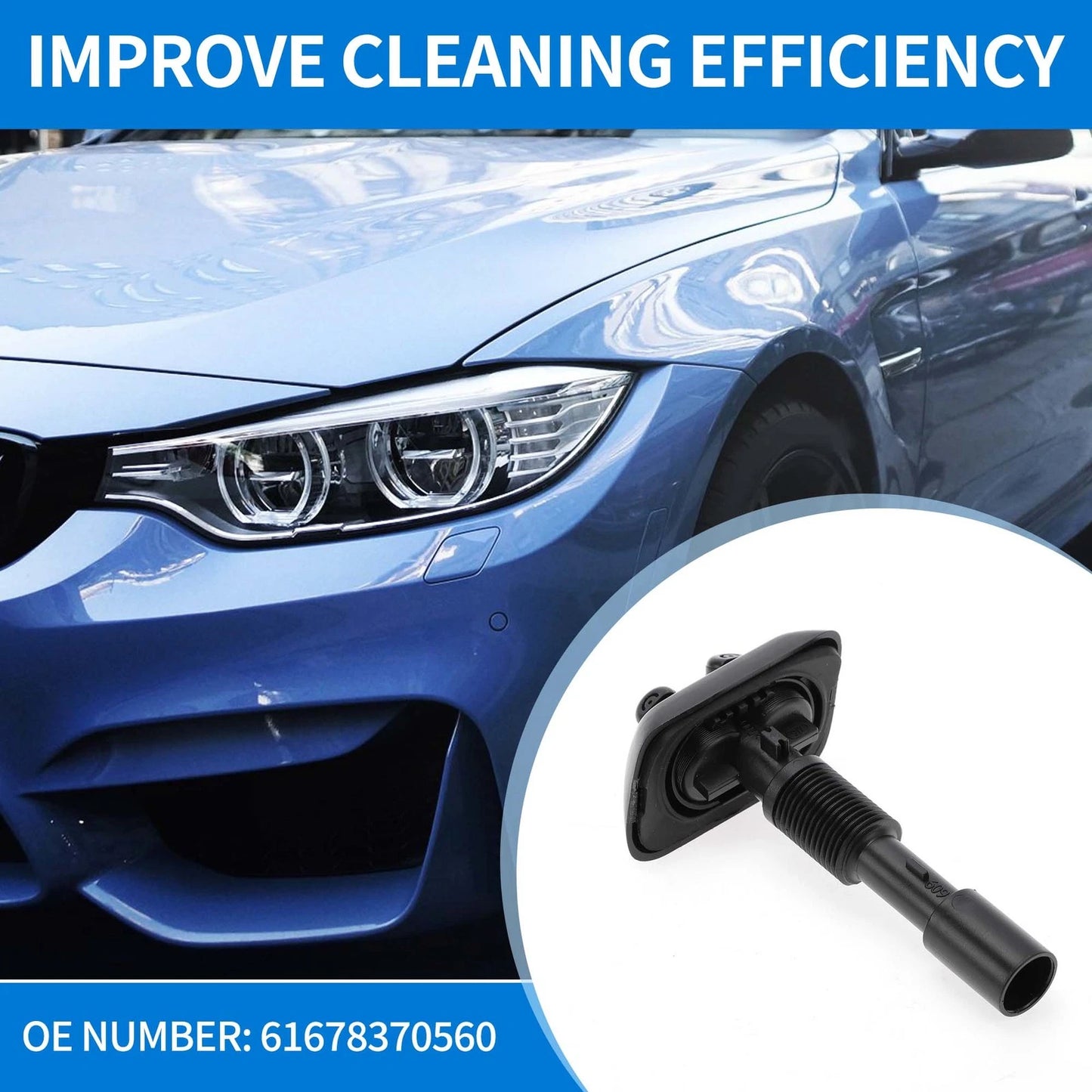 Front Passenger Side Headlight Washer Nozzle for BMW 740iL 740i