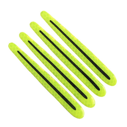 Car Door Handle Reflective Sticker for Scratch Protection Carbon Fiber Green