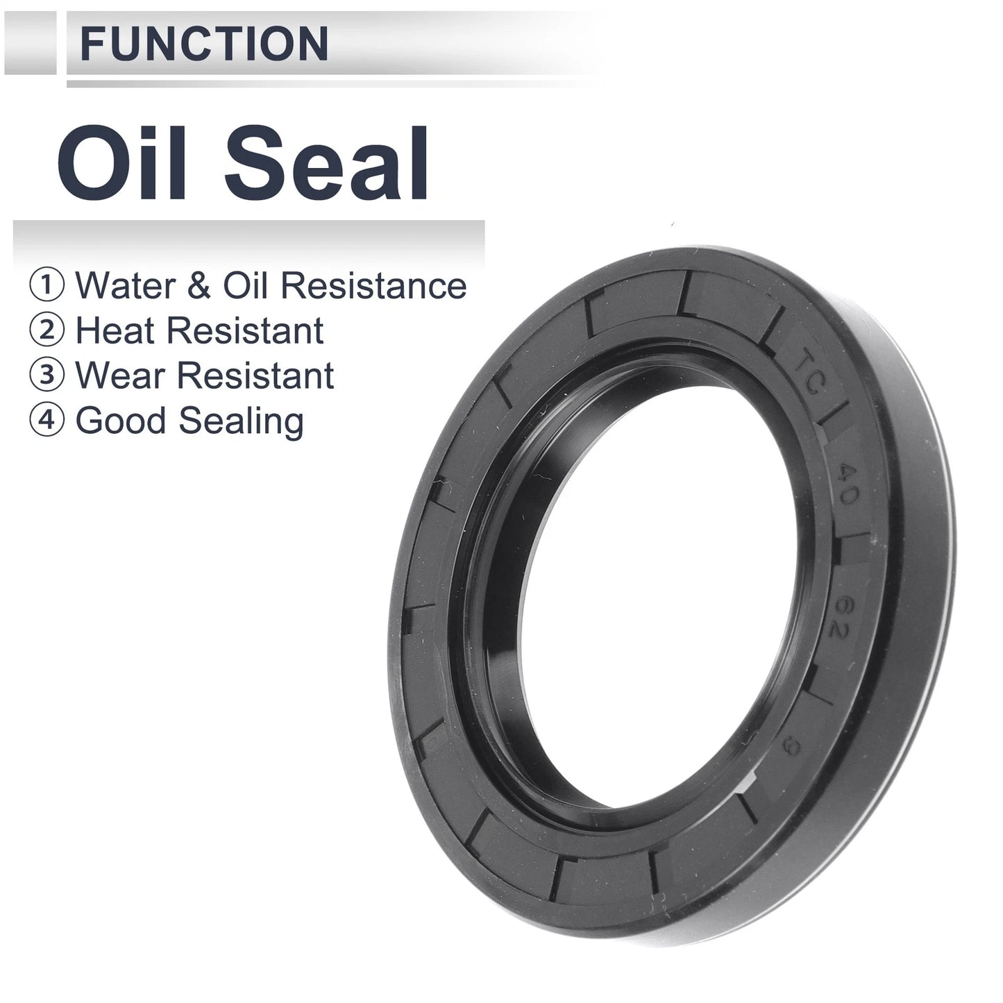 Oil Seal / 40x62x9mm / Seal Ring Rotary Shaft Seal Nitrile Rubber 5 Pcs