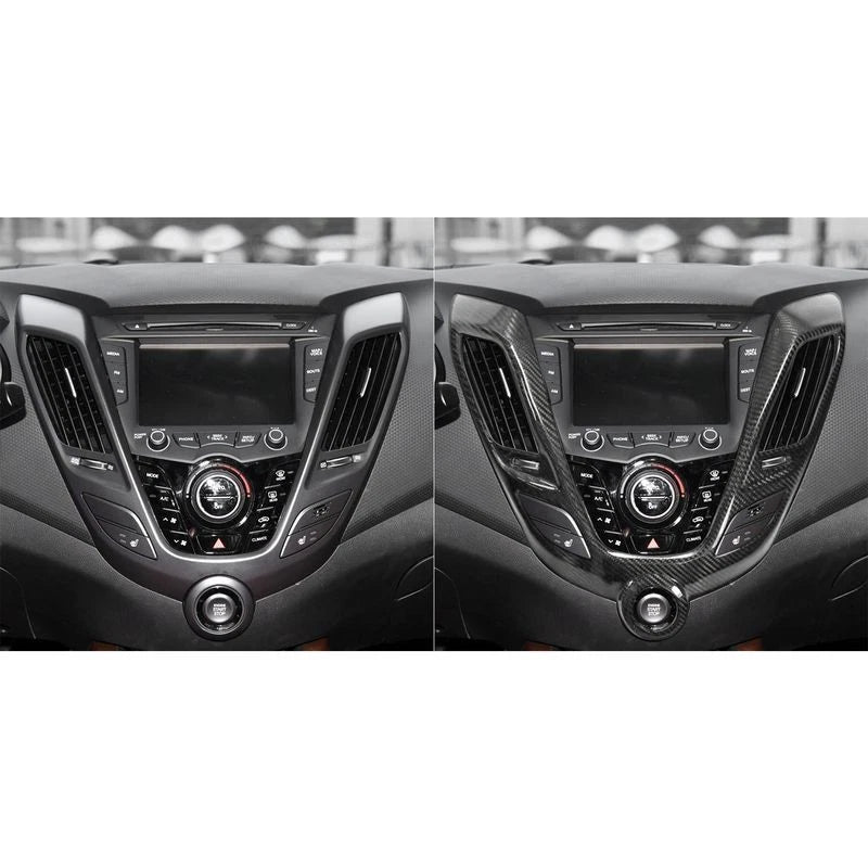 Full Carbon Fiber Console AC Vent Cover Trim for Hyundai Veloster 2011-2017