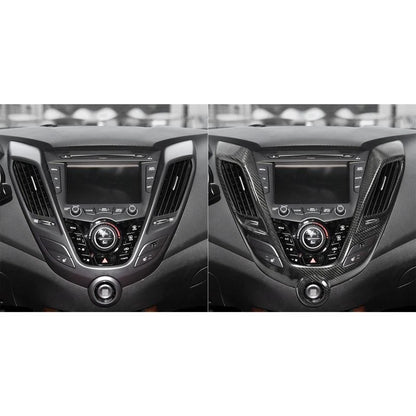 Full Carbon Fiber Console AC Vent Cover Trim for Hyundai Veloster 2011-2017