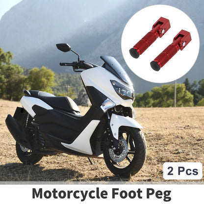 2 x Motorcycle Rear Foot Pegs 90 Degree Aluminum Alloy Red for Motorcycle