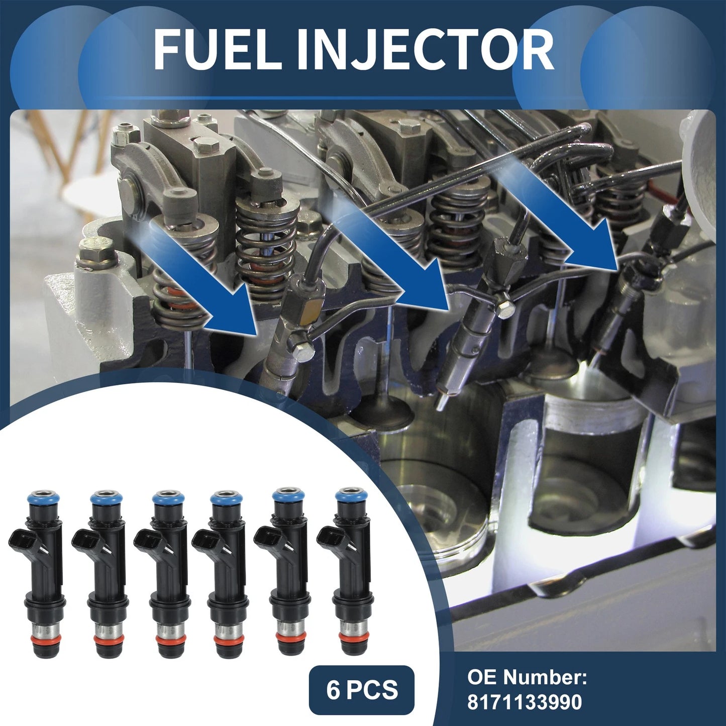 Fuel Injector 3.2L for Honda Passport (1998-2002) - 6 x Black Injectors