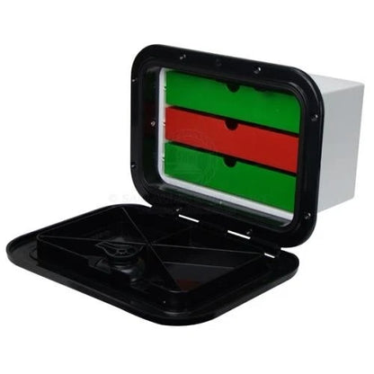 Access Hatch Storage Box for Caravan/Boat/RV Black Lid with 3 Drawers