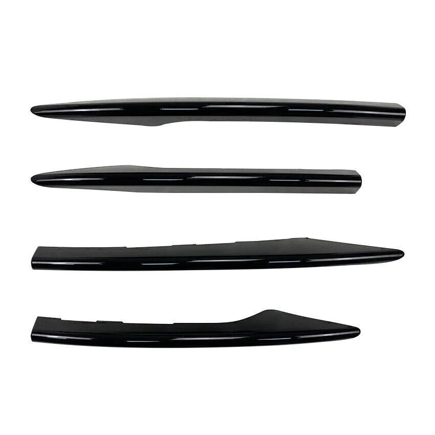 4 x Glossy Black Front Fog Light Eyebrow Covers for Benz E Class W213 (2021-23)