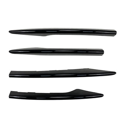 4 x Glossy Black Front Fog Light Eyebrow Covers for Benz E Class W213 (2021-23)