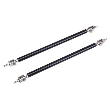 8" Black Adjustable Front Bumper Lip Splitter Strut Rods for Honda
