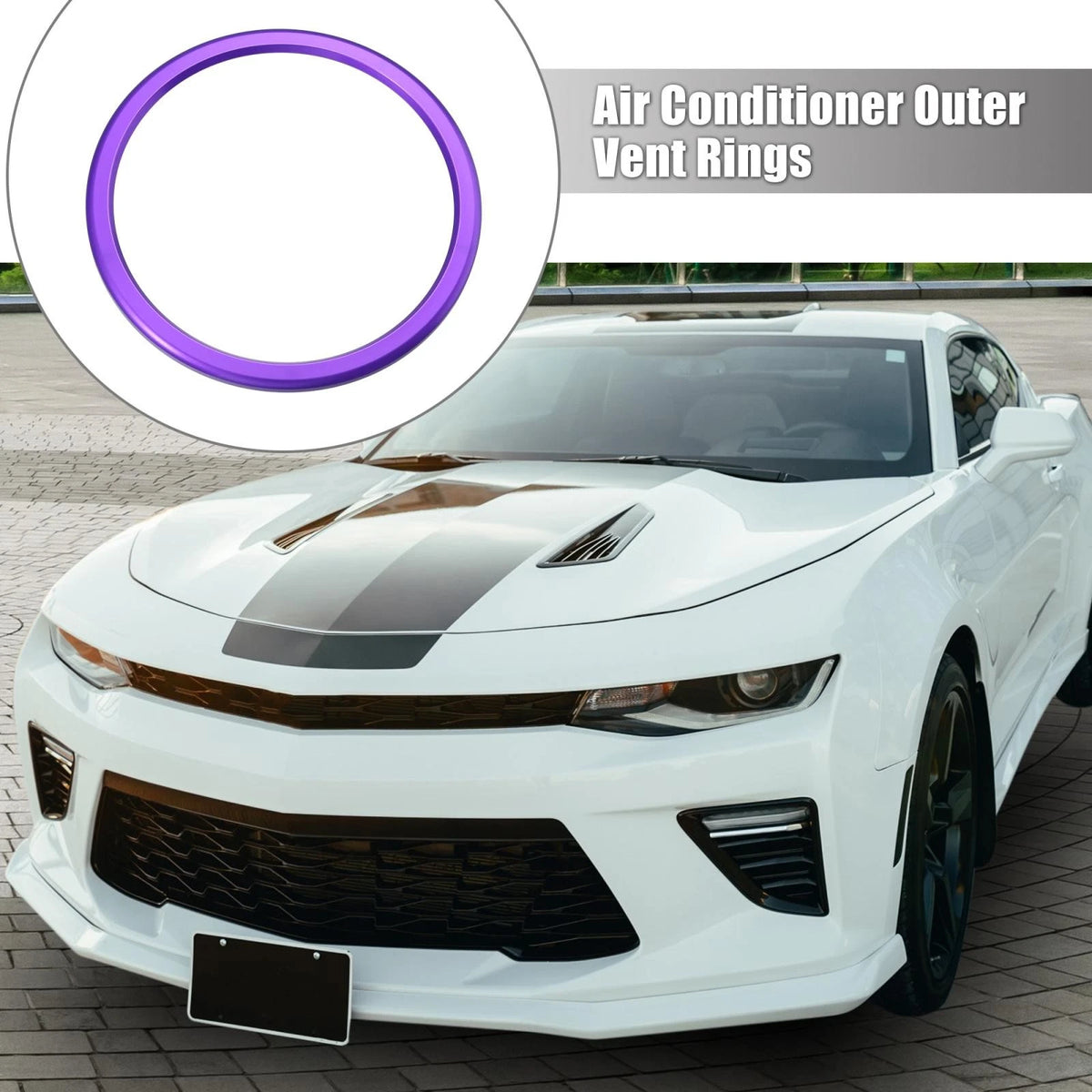 4 x AC Outer Vent Rings Trim Covers for Chevrolet Camaro (2016-2020) Purple