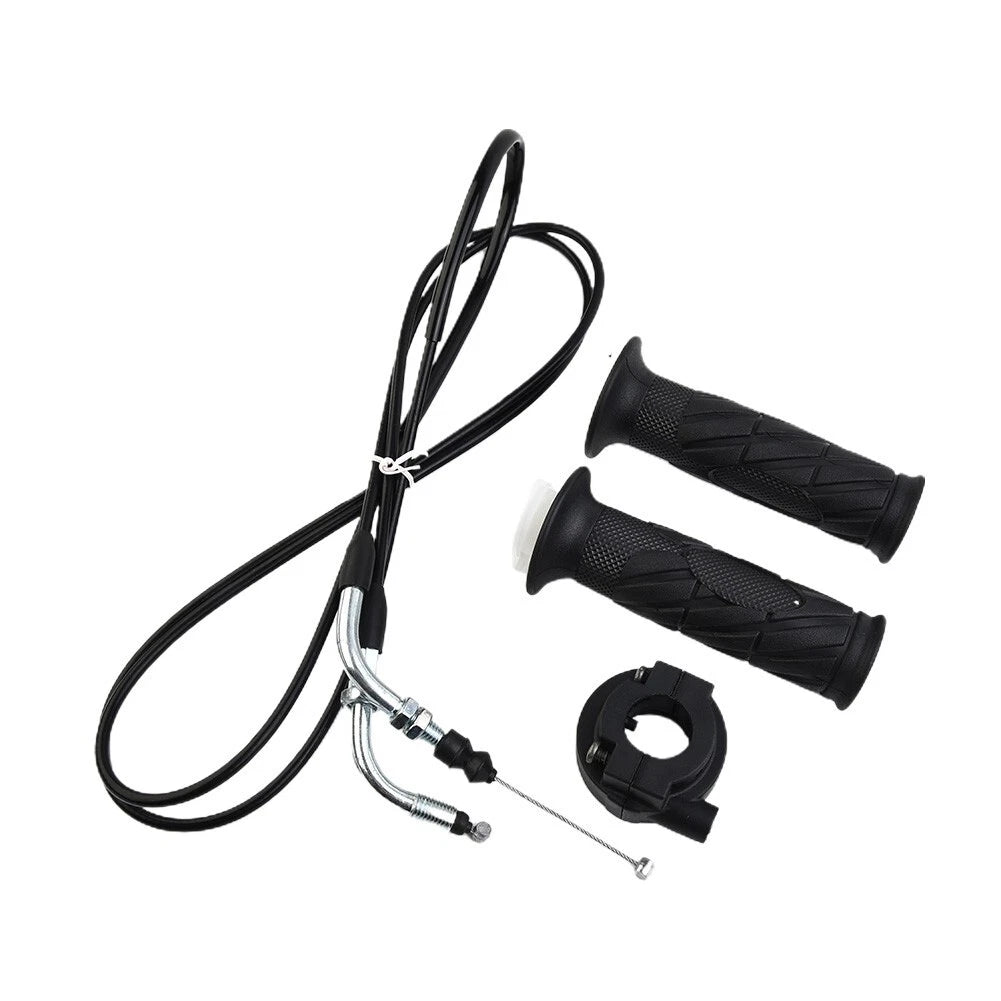 Hand Grip 1 Pair Throttle Line Cable Black for GY6 125-150CC