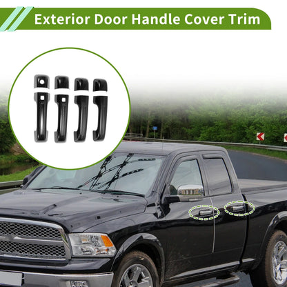 Carbon Fiber Black Exterior Door Handle Cover Trim for Ford Bronco (2021-2025)