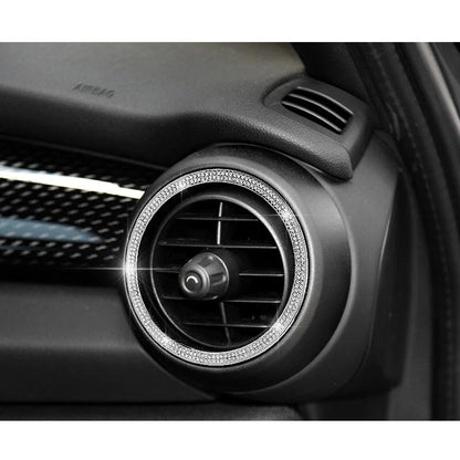 Pair Crystal Air condition Outlet Vent Ring Trim fit For Mini Cooper F55 F56 F57