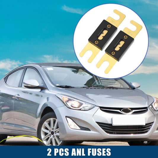 2 x ANL Fuse 130A Audio CD Fuse for Car Motorcycle Boat Gold Tone Black