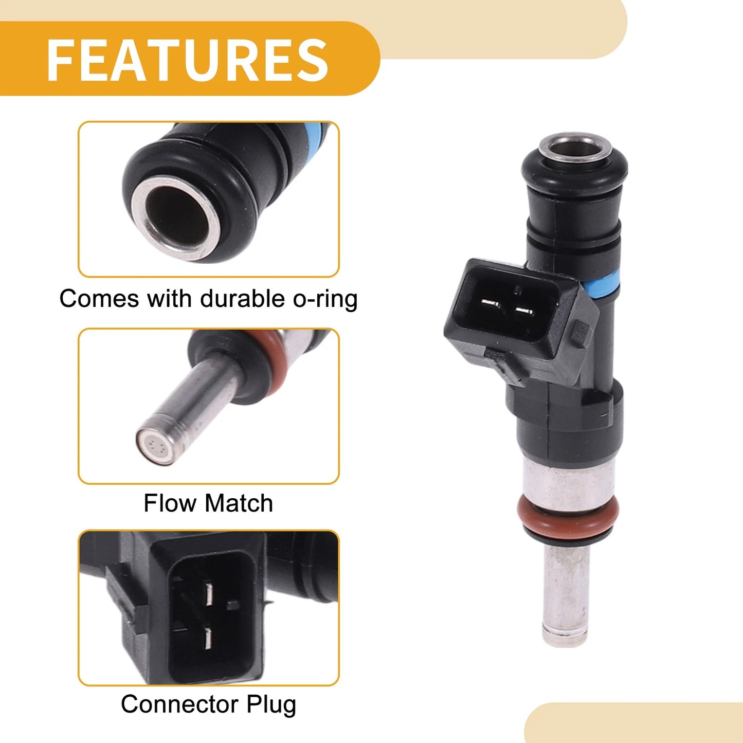 Fuel Injector for BMW M3 3 Series E90 E92 E93 V8 (2007-2013) - 1 x No.0280158164