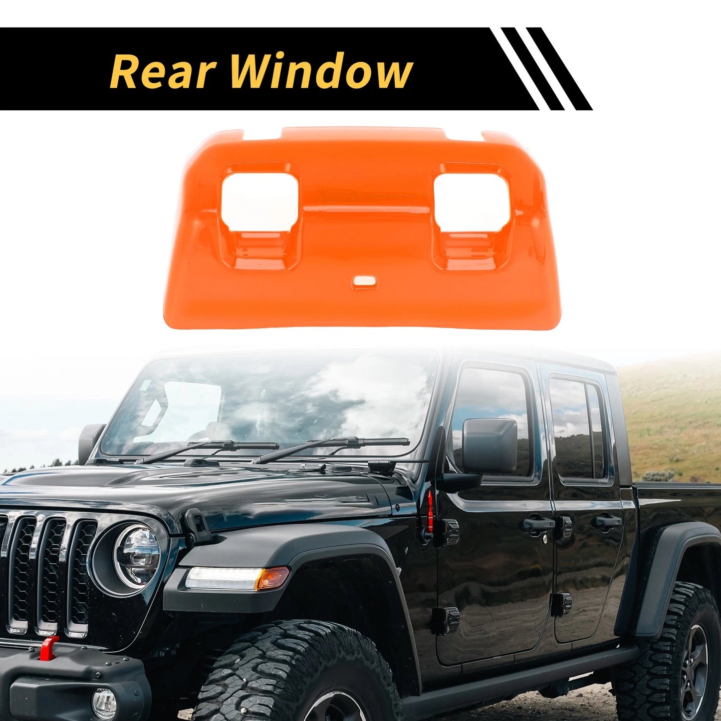 Rear Window Switch Panel Trim Cover for Jeep Wrangler JL JLU (2018-2024) Orange