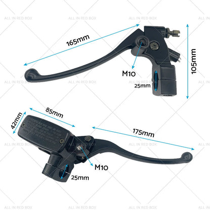 1" 25mm Pair Motorcycle Hydraulic Brake Clutch Master Cylinder Lever for Bike