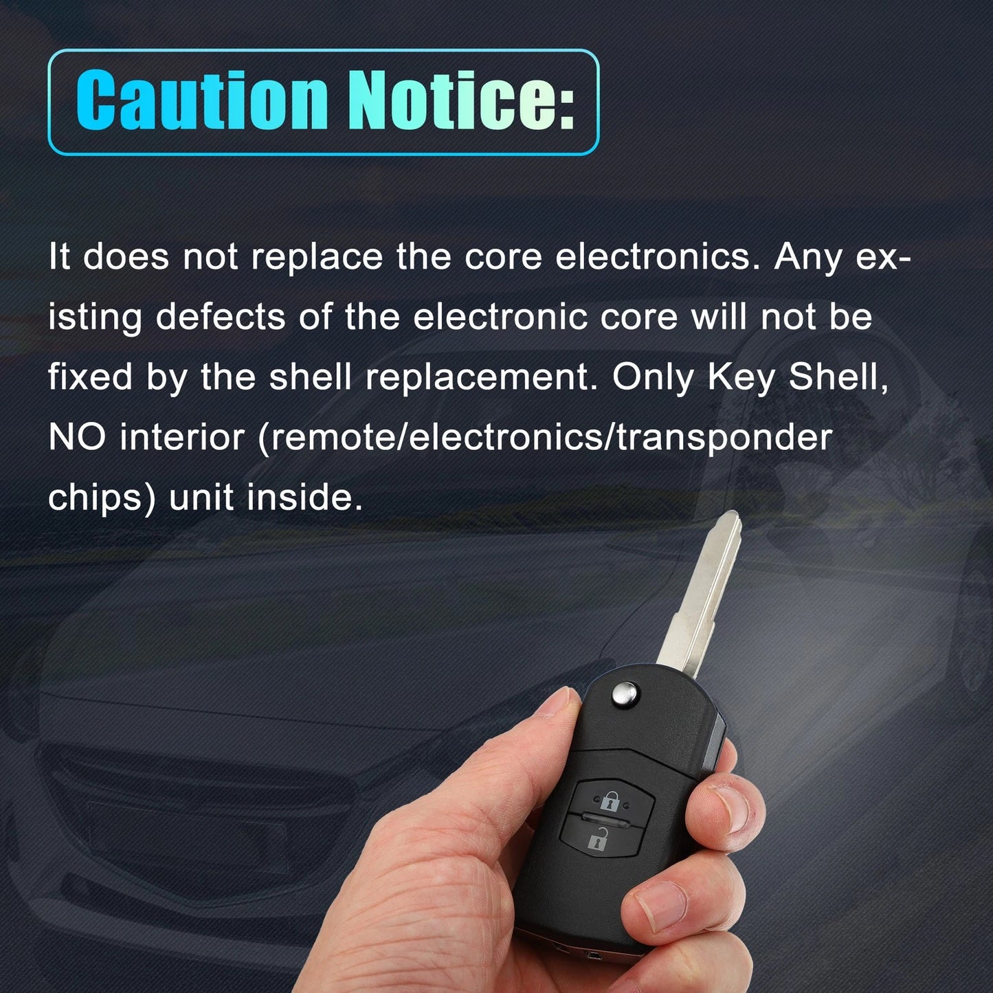 Key Fob Case Shell Cover for Mazda (2004-2010)
